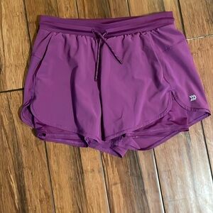 Purple athletic shorts